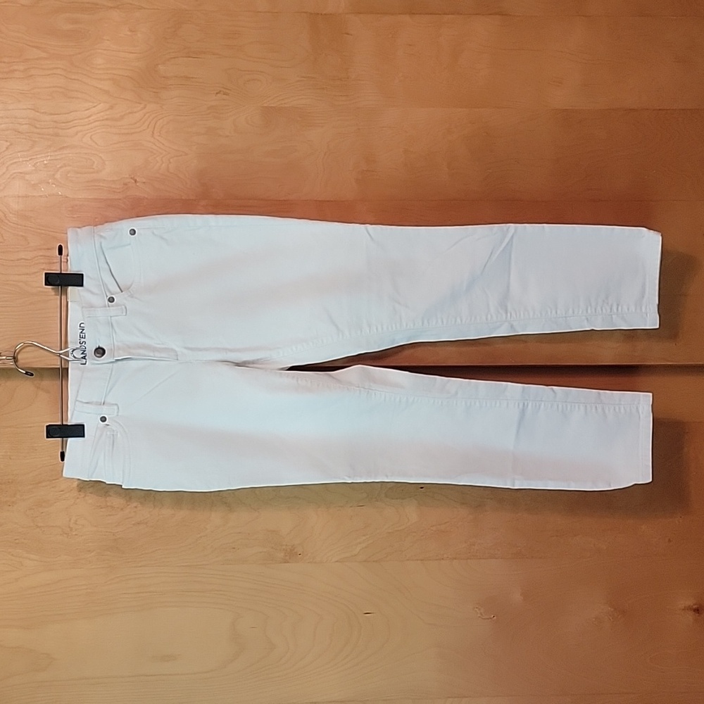 LANDS' End Mid Rise Slim Winter White Courdory Pants.
